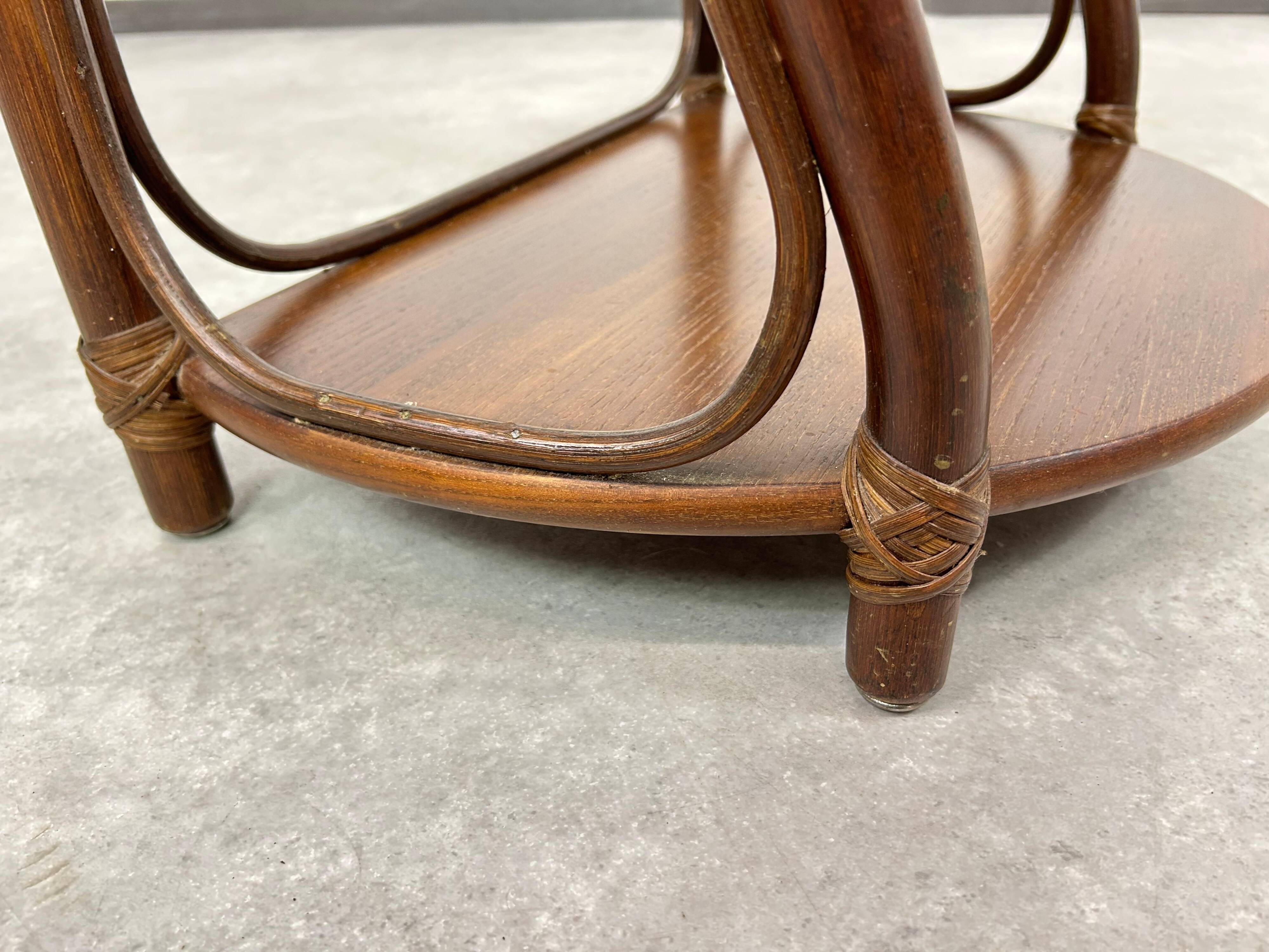 Bamboo side table in Mid-Century Modern style by Gervasoni