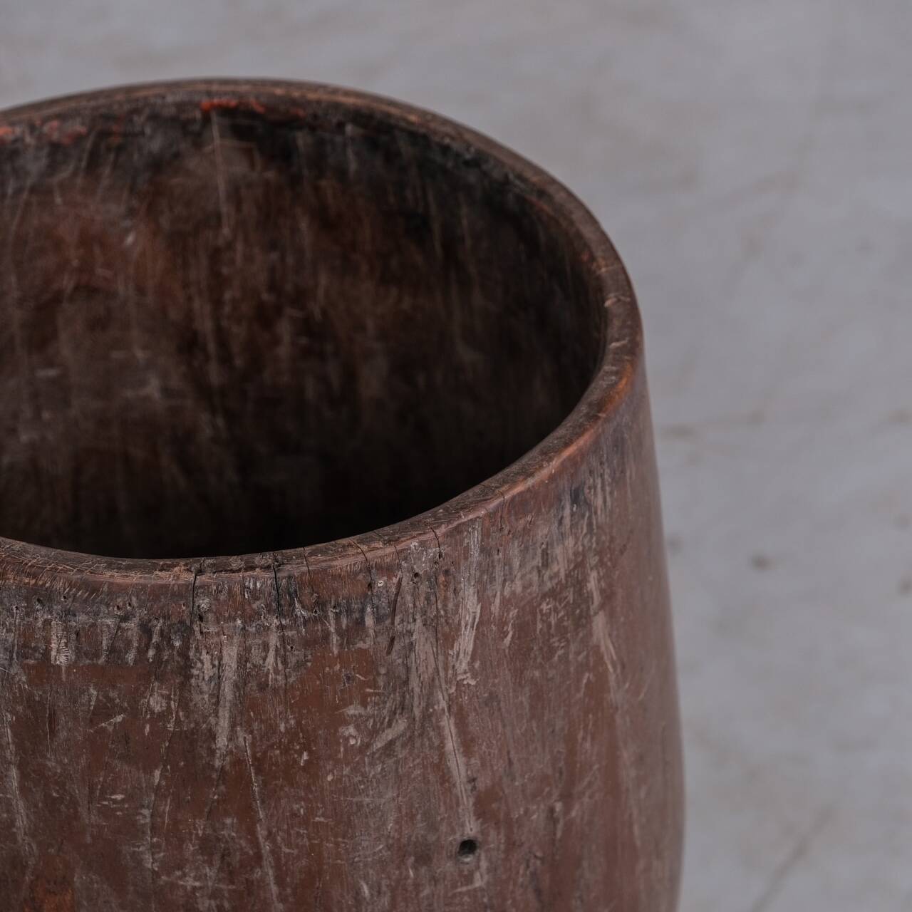 Primitive Wooden Circular Planter or Umbrella Stand