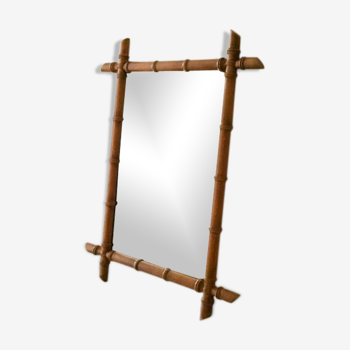 Miroir bois façon bambou 72x54