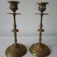 Brass collared candle holders