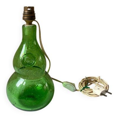 Pied de lampe en verre soufflé Biot, France années 60
