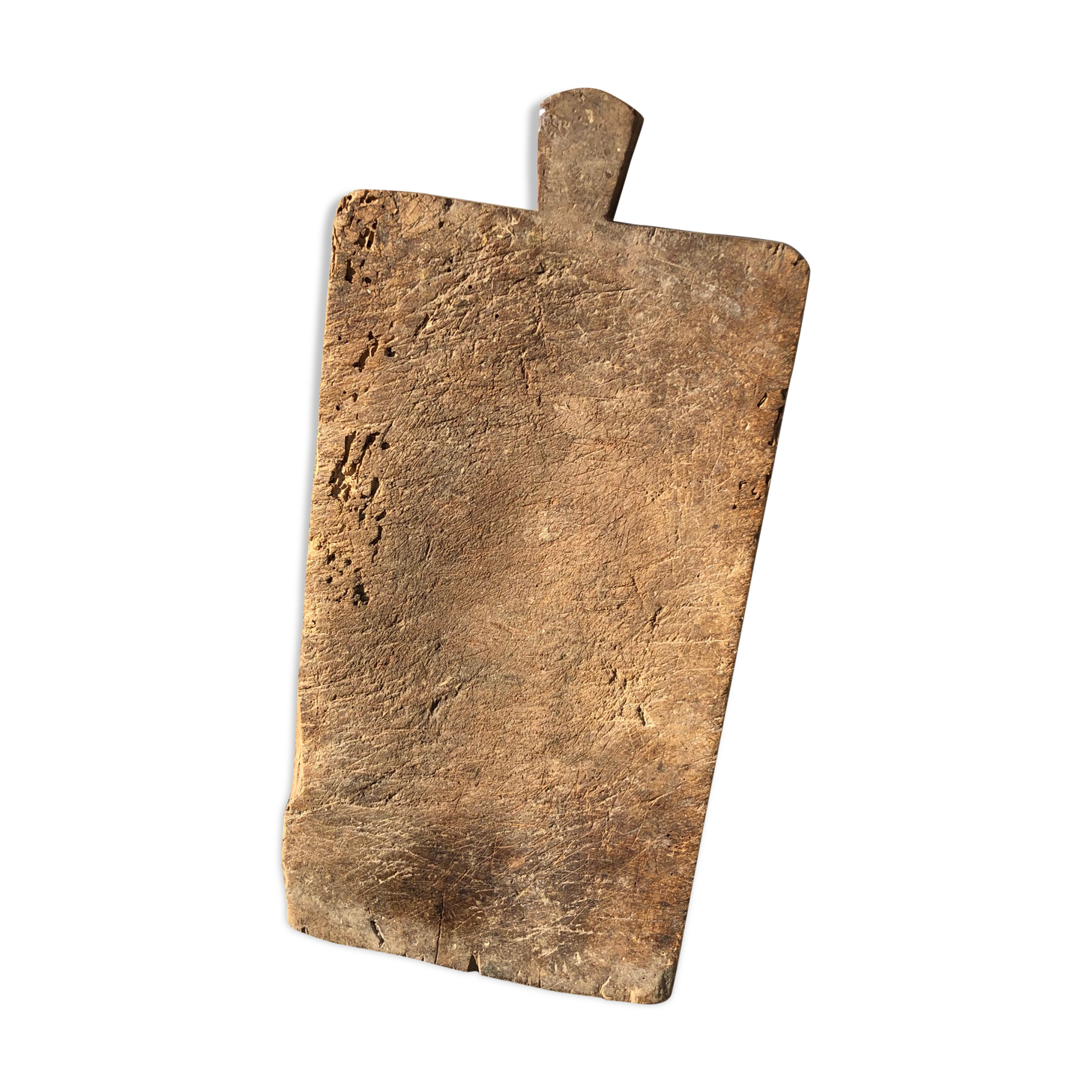 Old-fashioned butcher's butcher's board from vintage deco wood