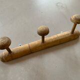 Antique wooden wall coat rack