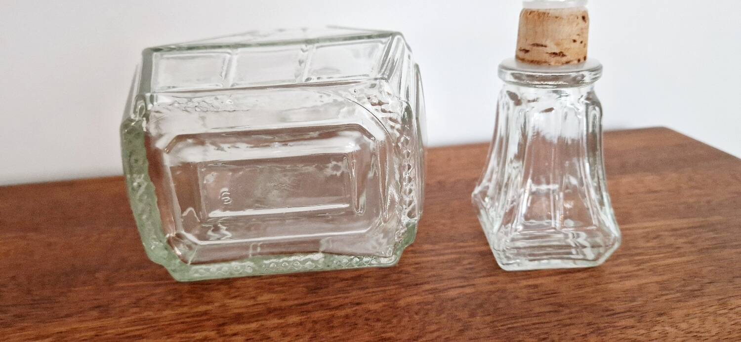 Art deco style glass carafe