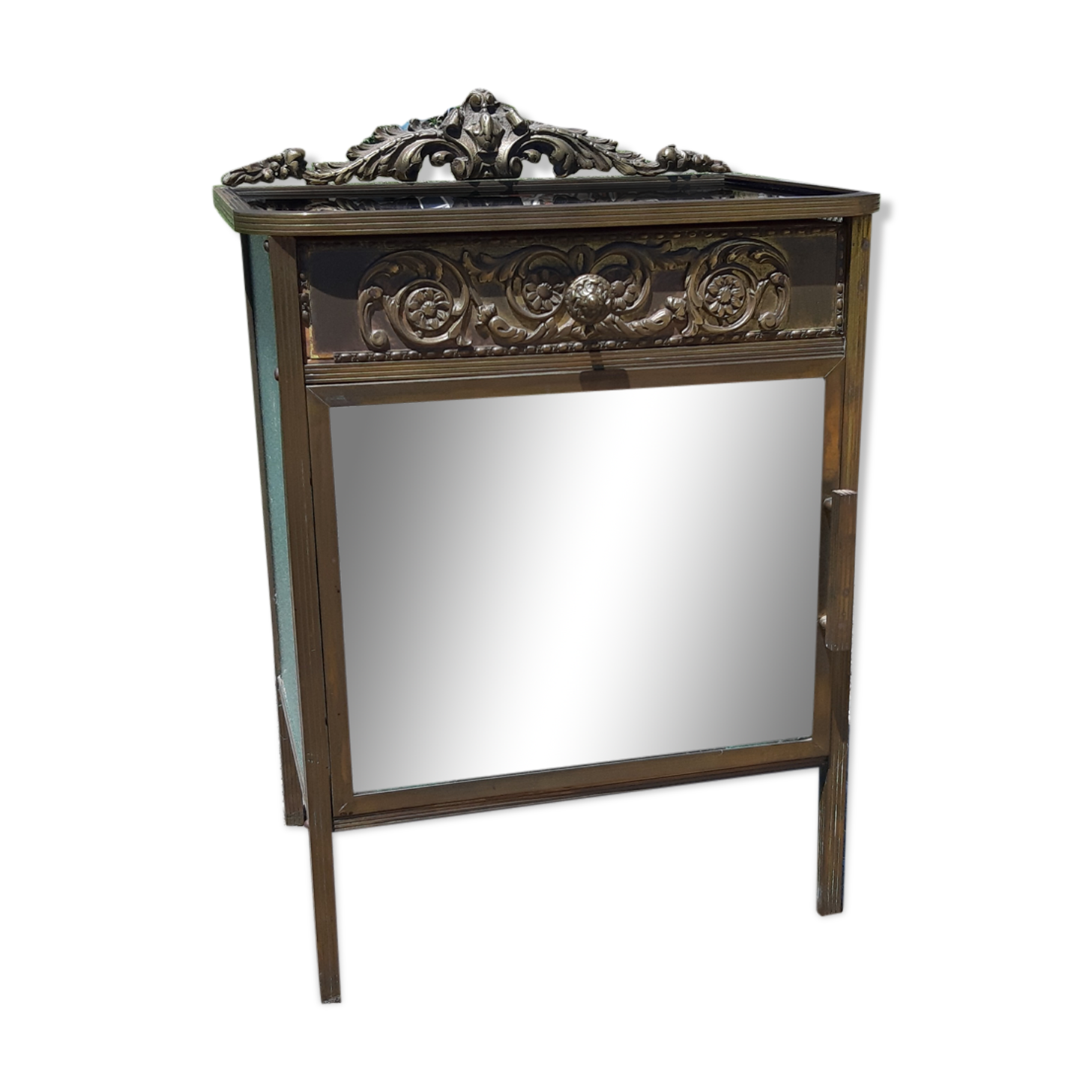 Golden metal empire style bedside