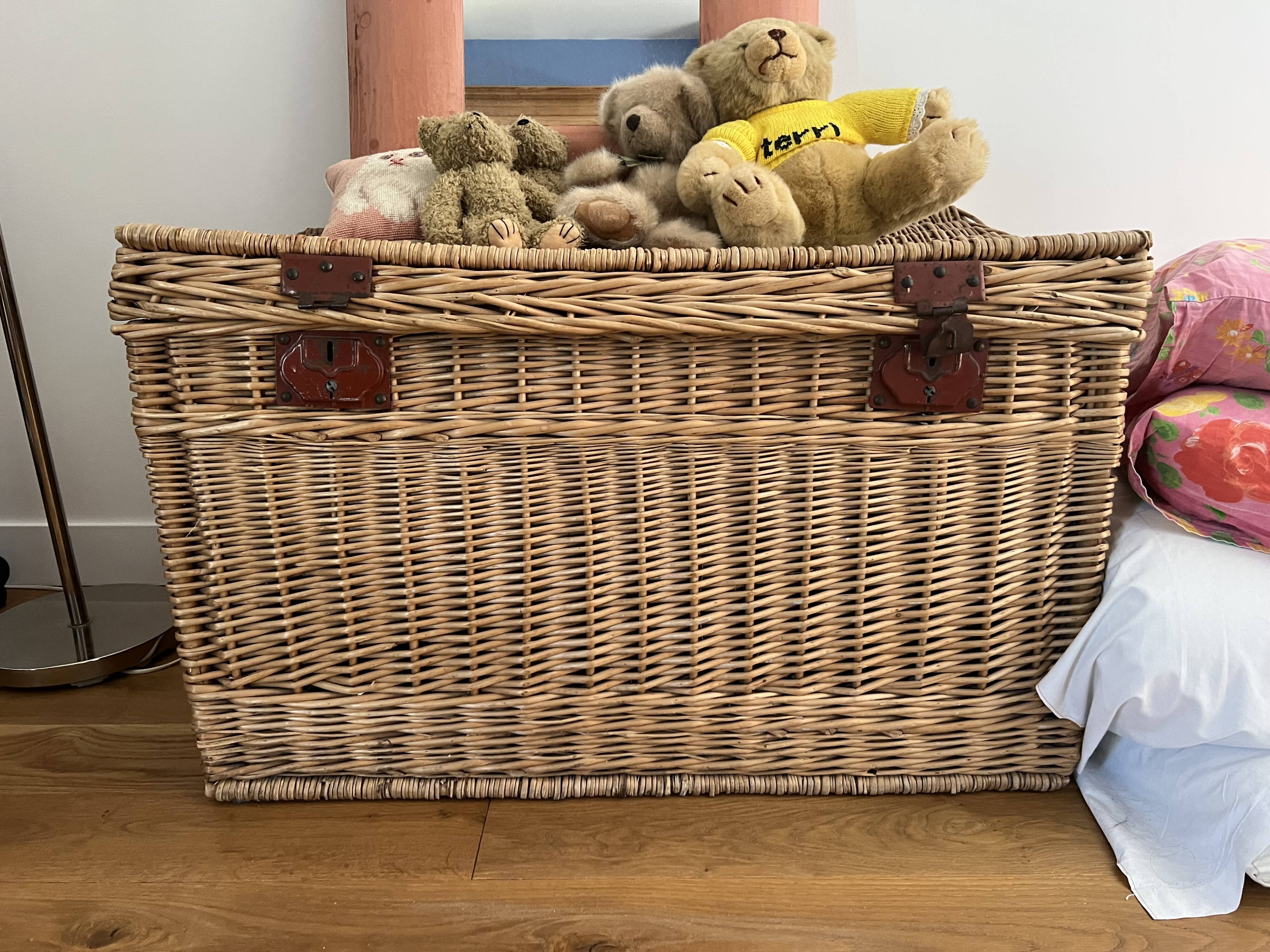 malle en rotin année 30 ou 50