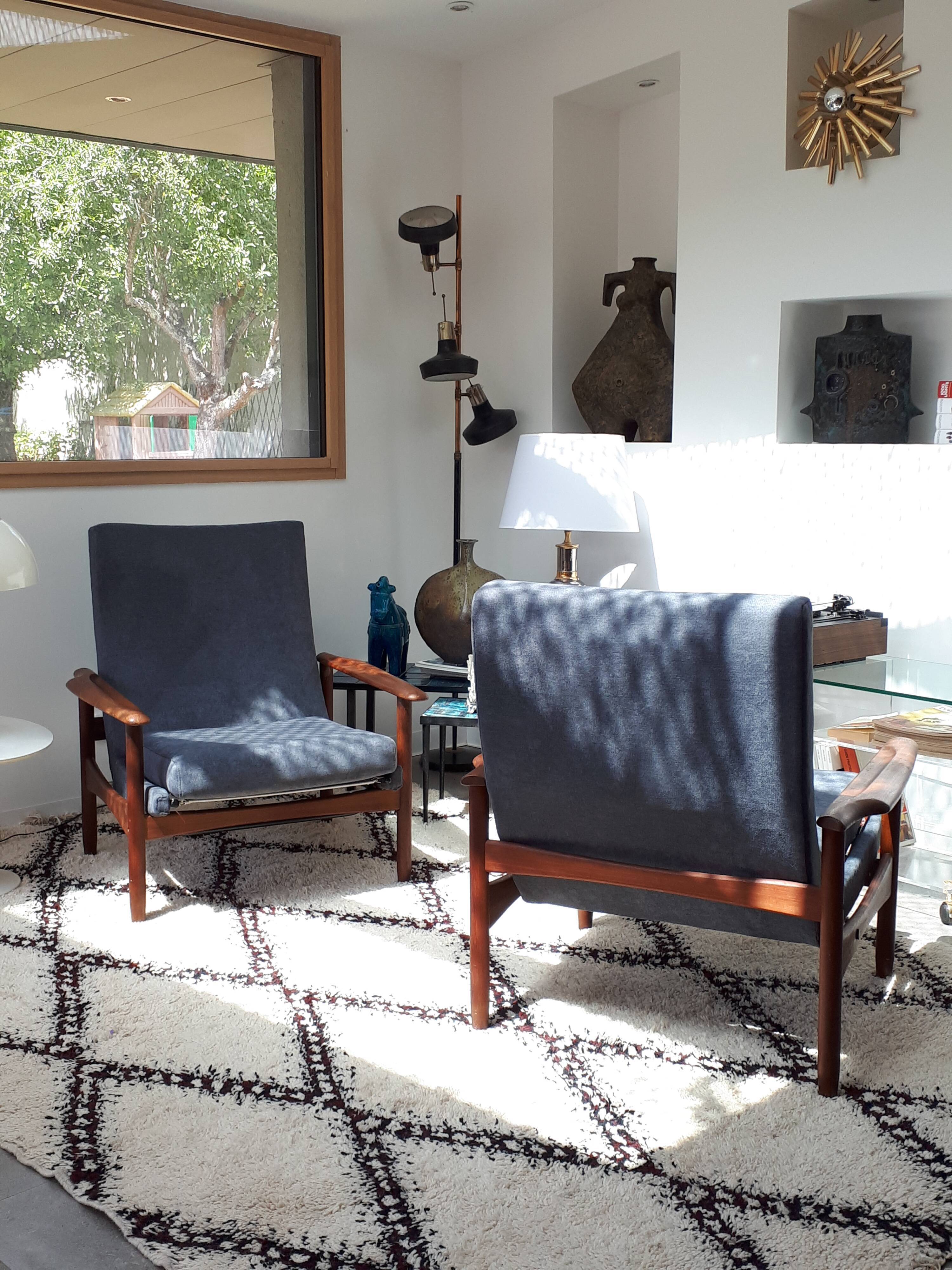 Pair of 50s steiner armchairs
