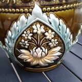 Barbotine pot cache Art Nouveau