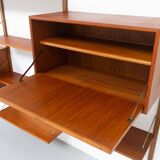 Danish Modern 5-Bay Modular Teak Wall Unit by Poul Cadovius for Cado, 1950s