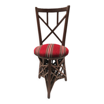 Chair, masterpiece of a carpenter's craftsmanship, late 19th century.