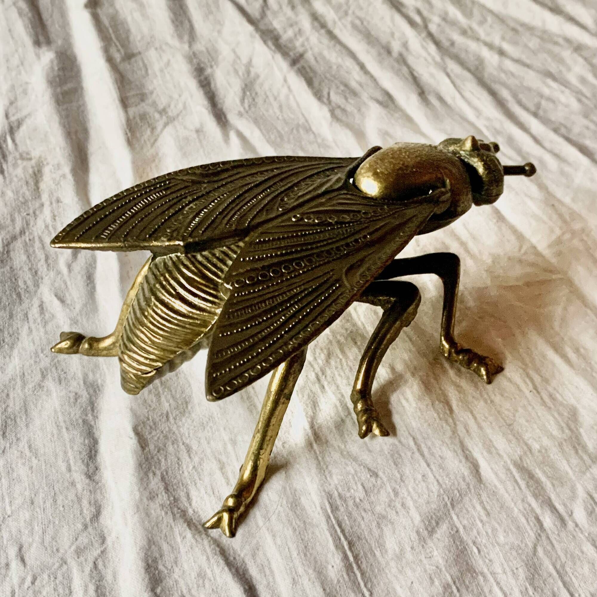 Vintage brass ashtray in the shape of a fly - Made in Italy