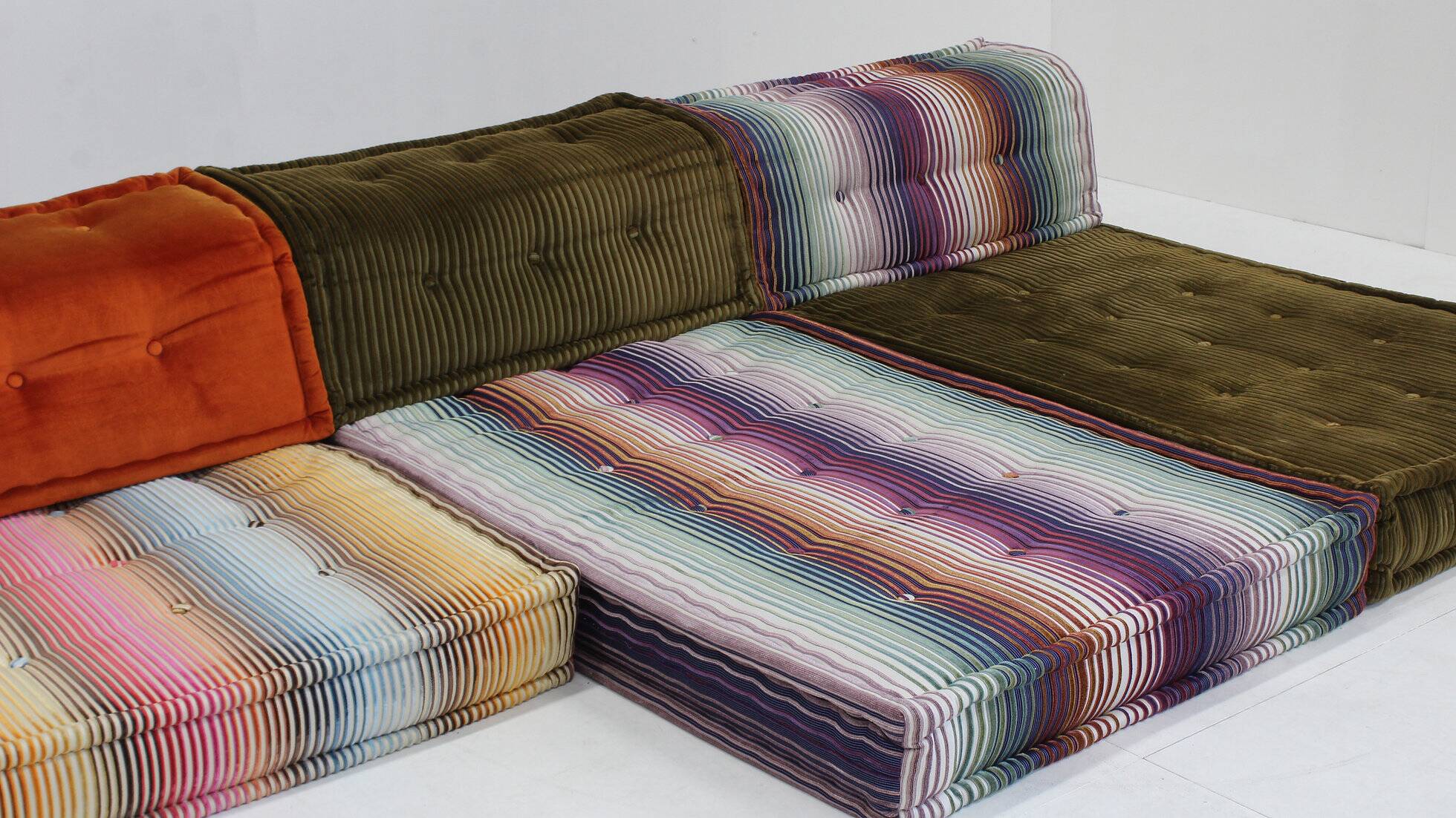 Roche Bobois Mah Jong sofa Missoni design by Hans Hopfer