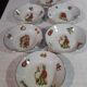 5 assiettes creuses Orchies Moulin des loups décor légumes