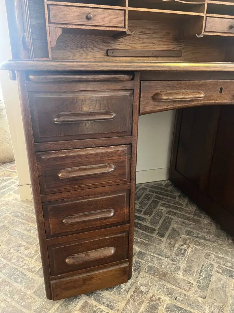 Antique directors oak roll top desk
