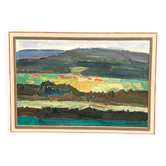 Original Swedish Oil on Canvas – “Landscape” by Sune Blomqvist – Signed
