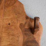 Free form coat hanger brutalist in olive tree