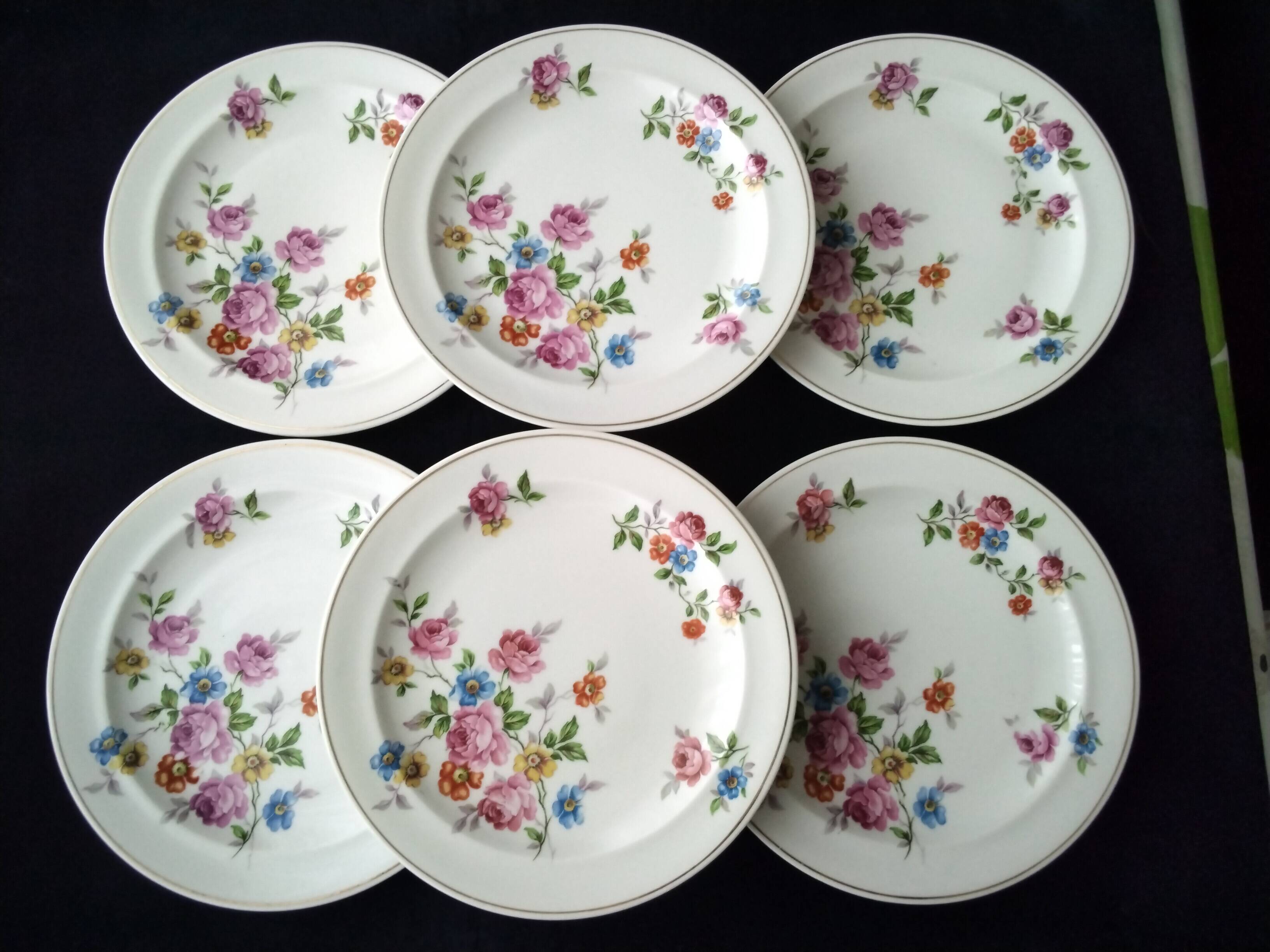 6 Limoges porcelain dessert plates Raynaud é Cie