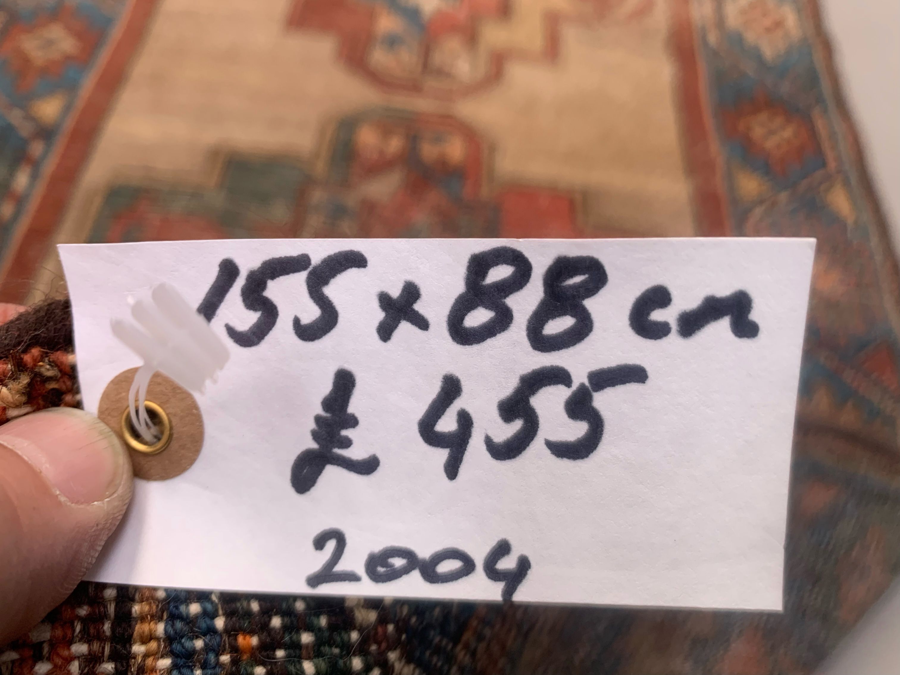 Antique caucasian rug 155x88 cm vintage, wool, red