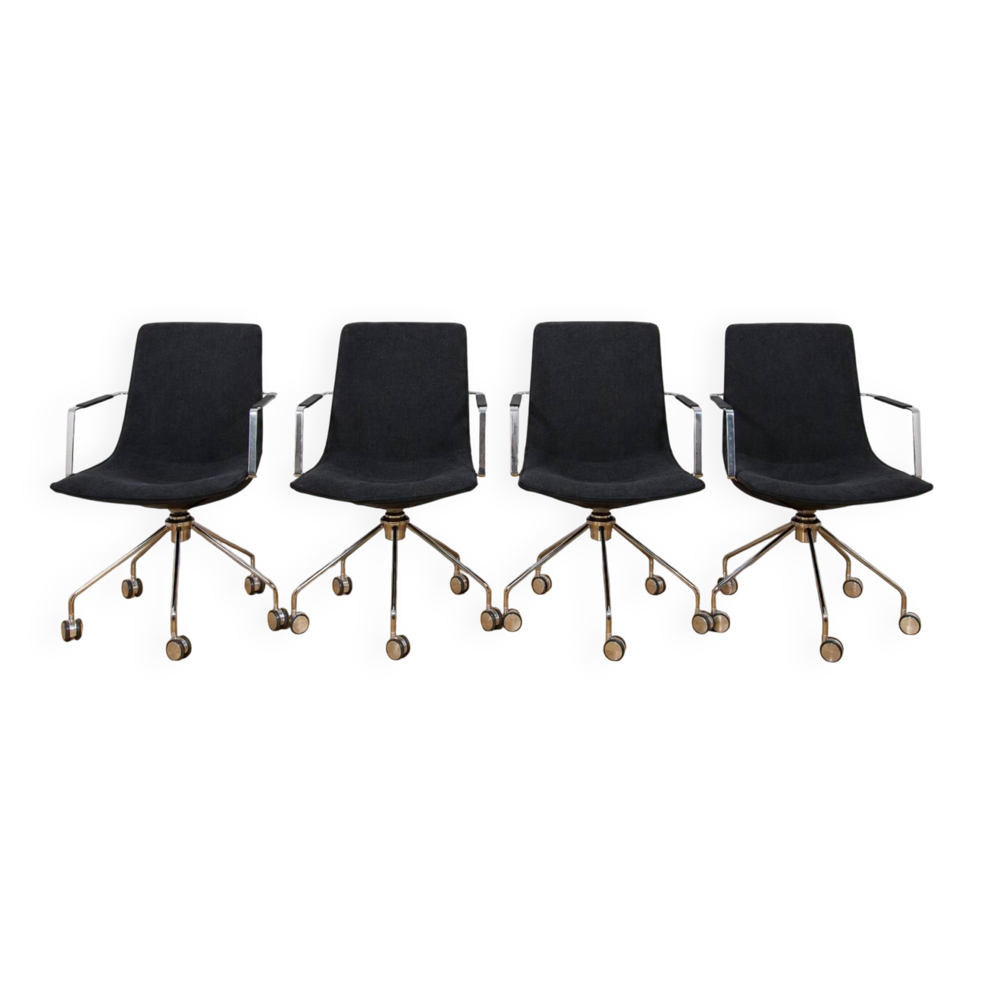 Mid-Century Conference Chairs "Comet" by Gunilla Allard for Lammhults, Sweden, 1990s, Set of 4