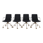 Mid-Century Conference Chairs "Comet" by Gunilla Allard for Lammhults, Sweden, 1990s, Set of 4