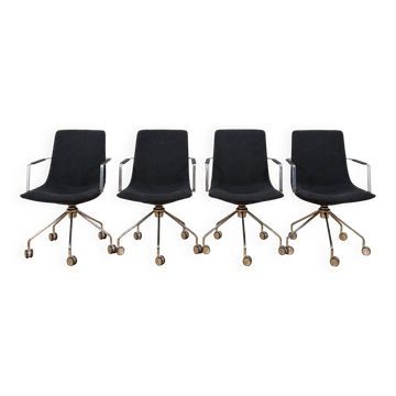 Mid-Century Conference Chairs "Comet" by Gunilla Allard for Lammhults, Sweden, 1990s, Set of 4