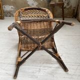 Popular rope, wicker and wood chair