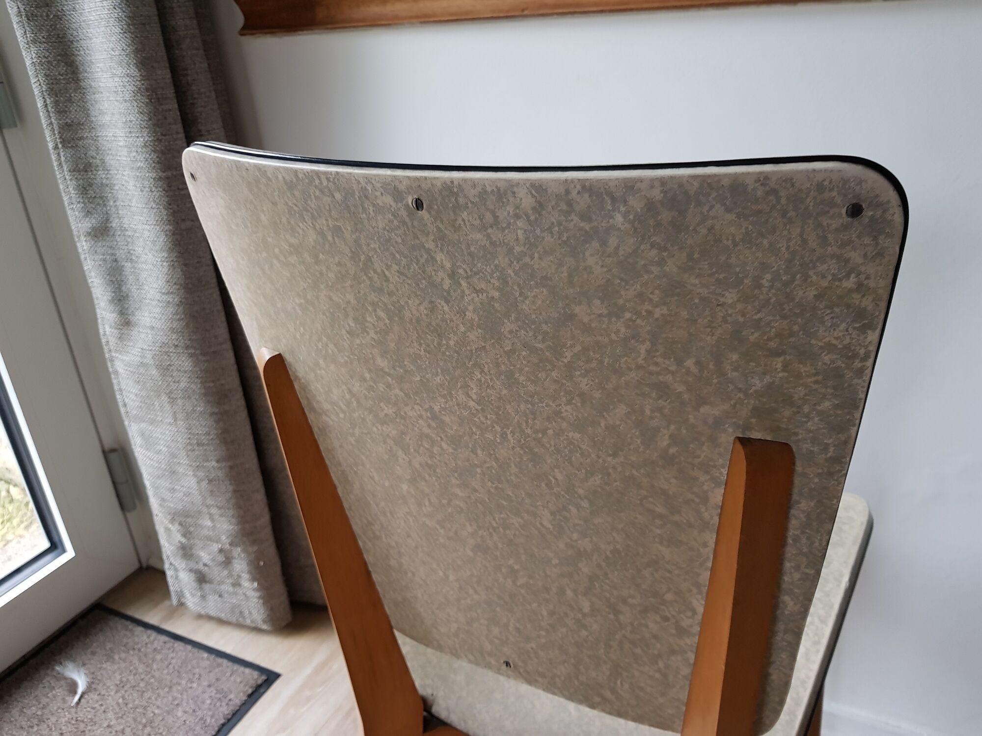 Pair of vintage Scandinavian-style skai chairs