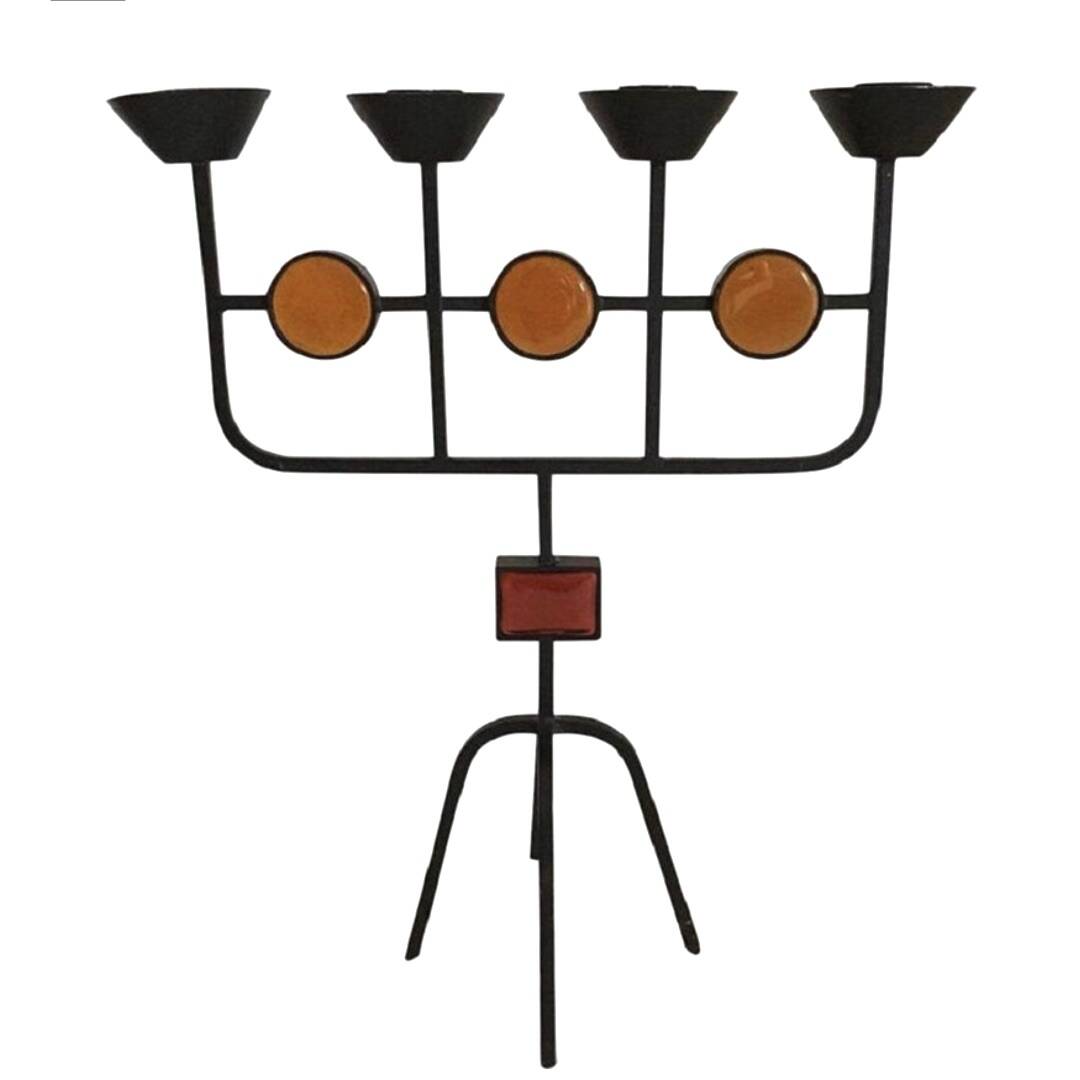 Erik hoglund four-candle chandelier. 1960s