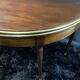 A Louis XVI period mahogany half-moon table forming a console/games table
