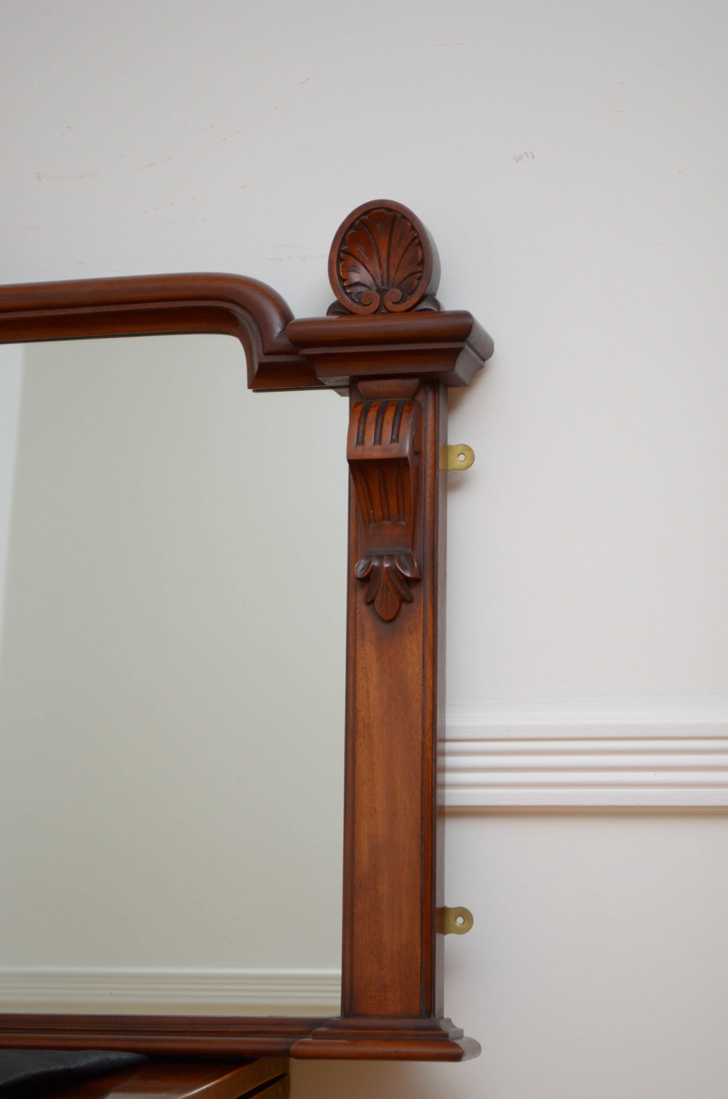 Victorian mahogany overmantel mirror - 75x121cm