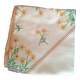 Hand-embroidered yellow square tablecloth.