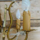 Pair of gold metal sconces
