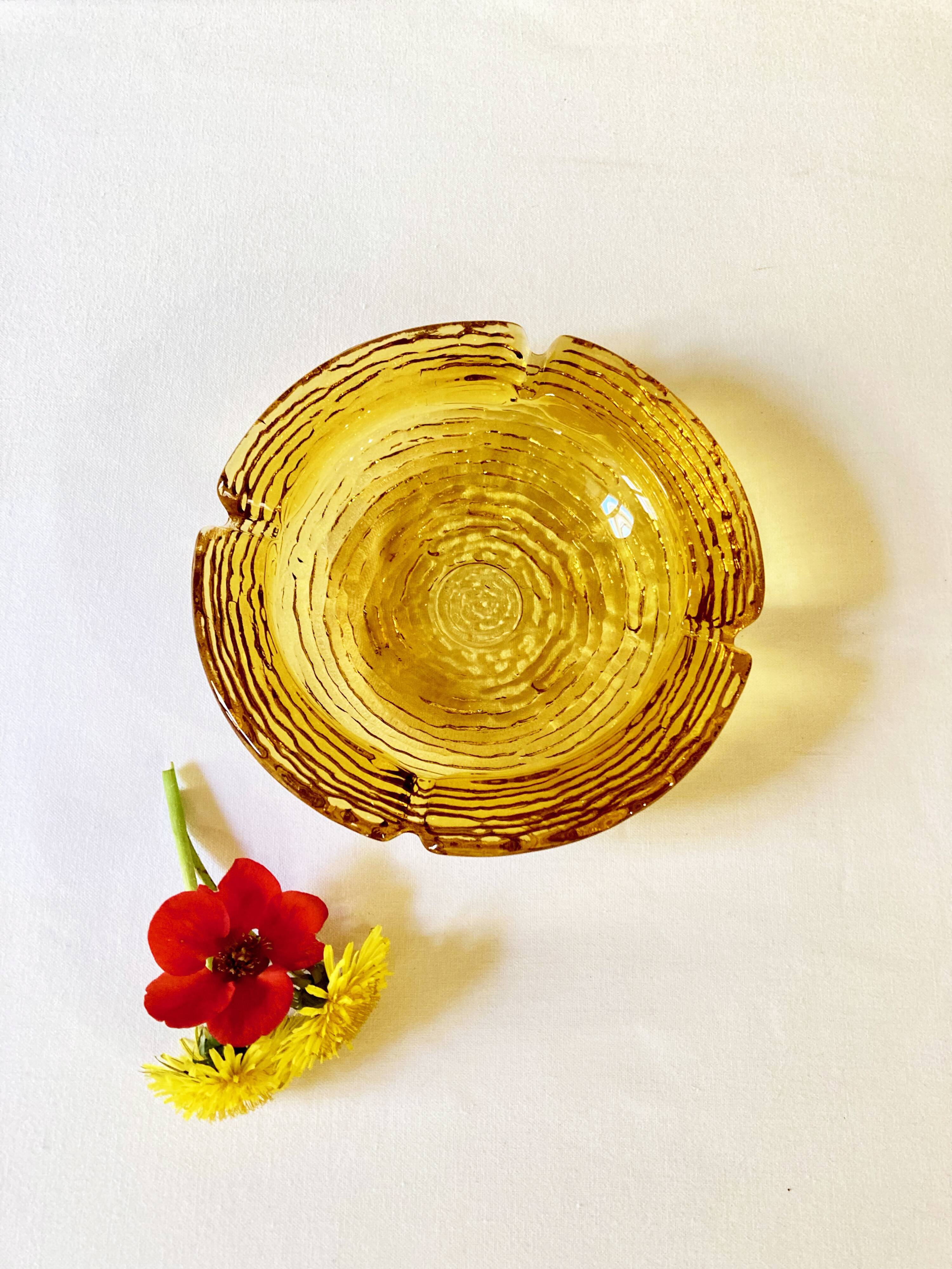 Lido Soreno Amber Glass Ashtray for Anchor Hoking
