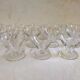 12 engraved fine glass aperitif / liqueur glasses