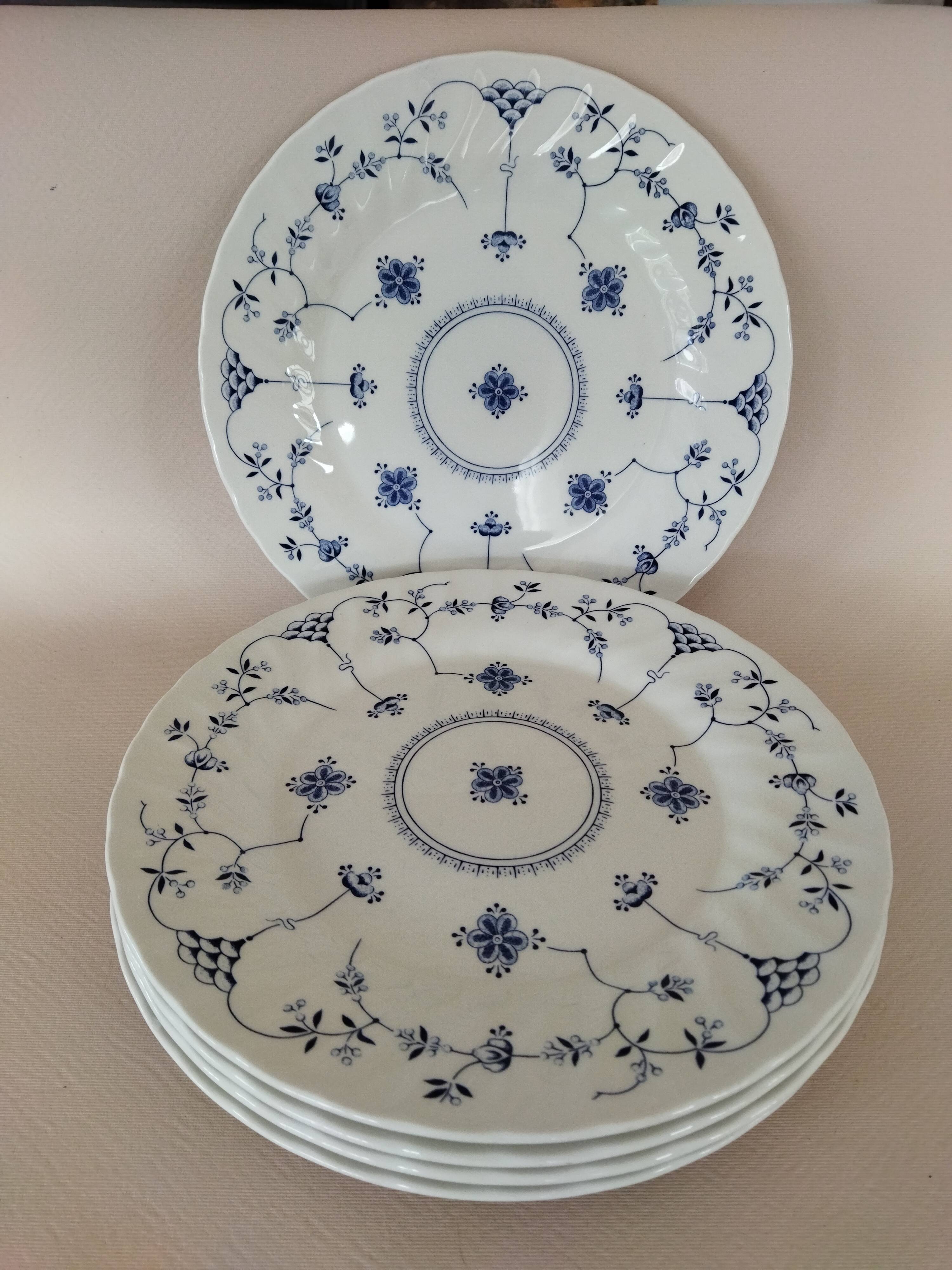 6 English dinner plates, Scandinavian decor