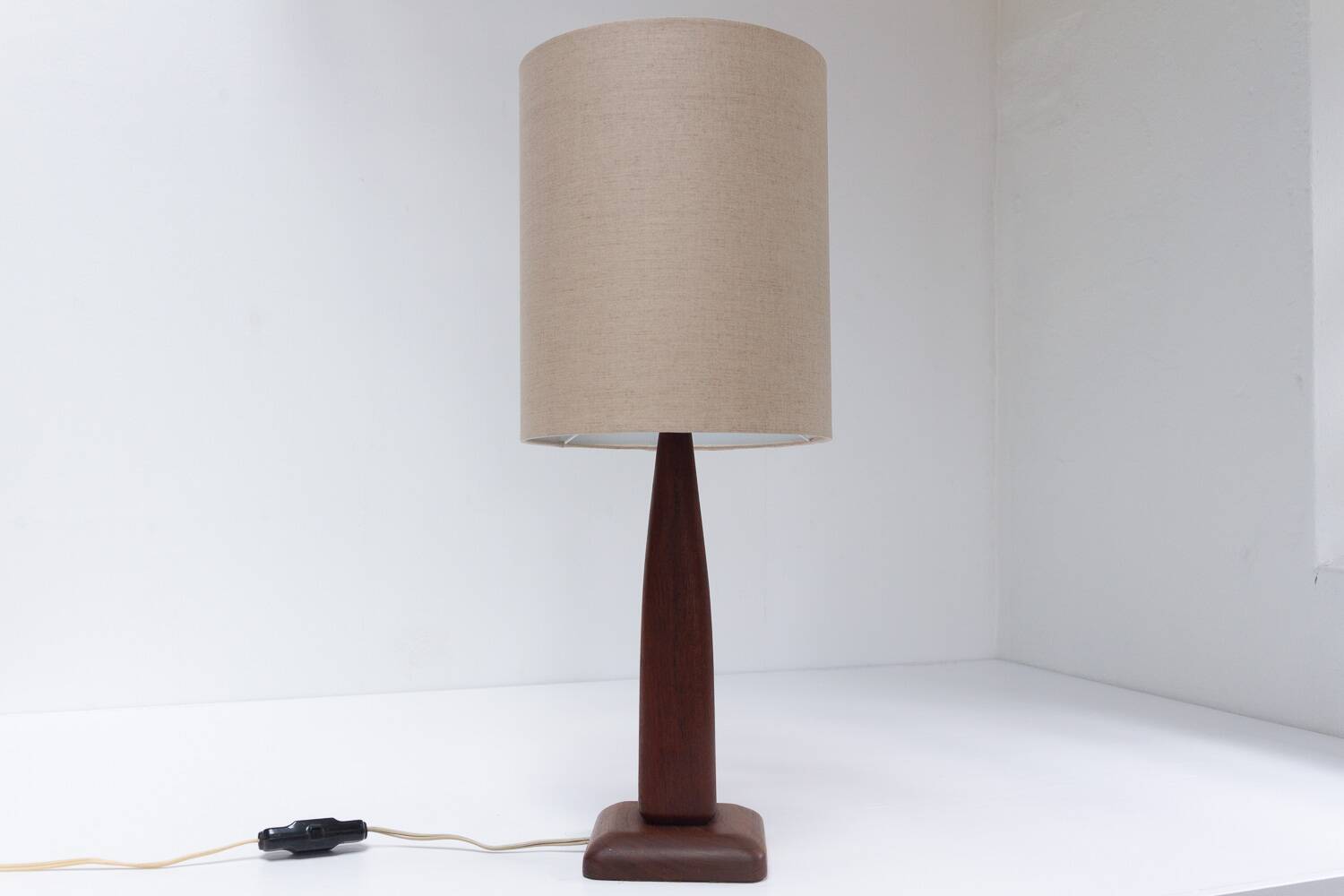 Vintage Danish Teak Table Lamp, 1960s