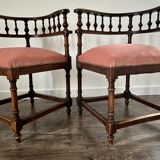Pair of Renaissance-style corner chairs