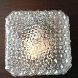 Plafonnier carré en verre pointes de diamants par RZB Leuchten, années 60-70