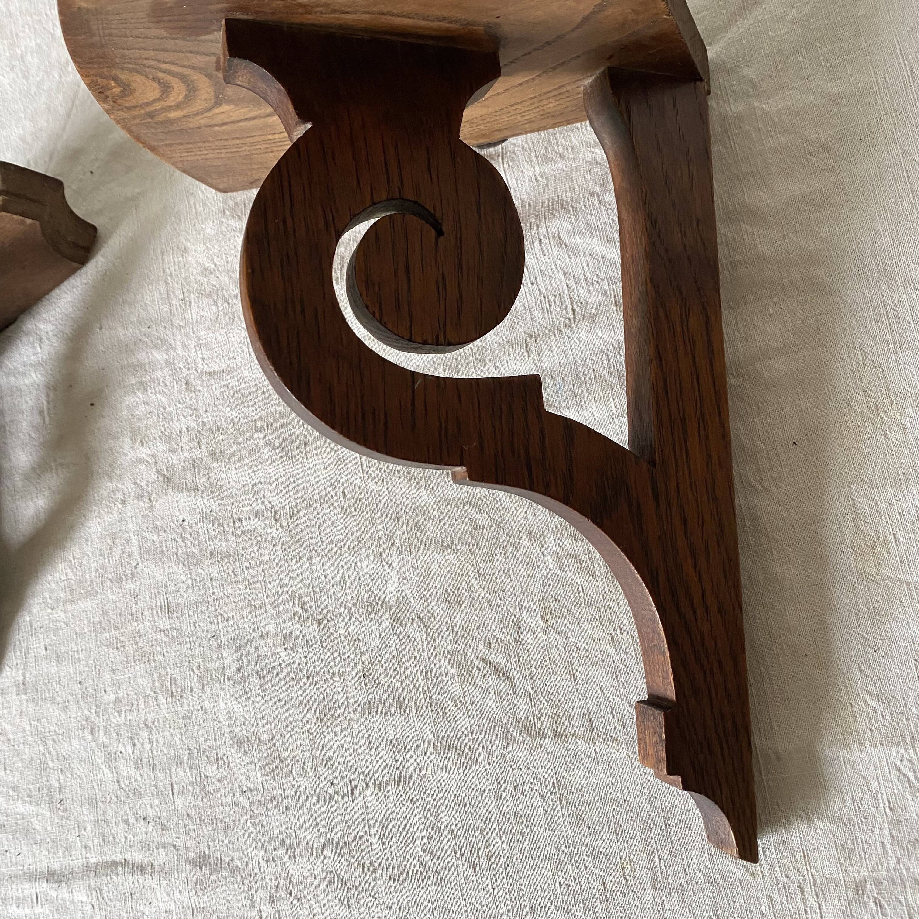 old corner wall shelves