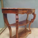 19th century Louis XV style console table in veneer wood