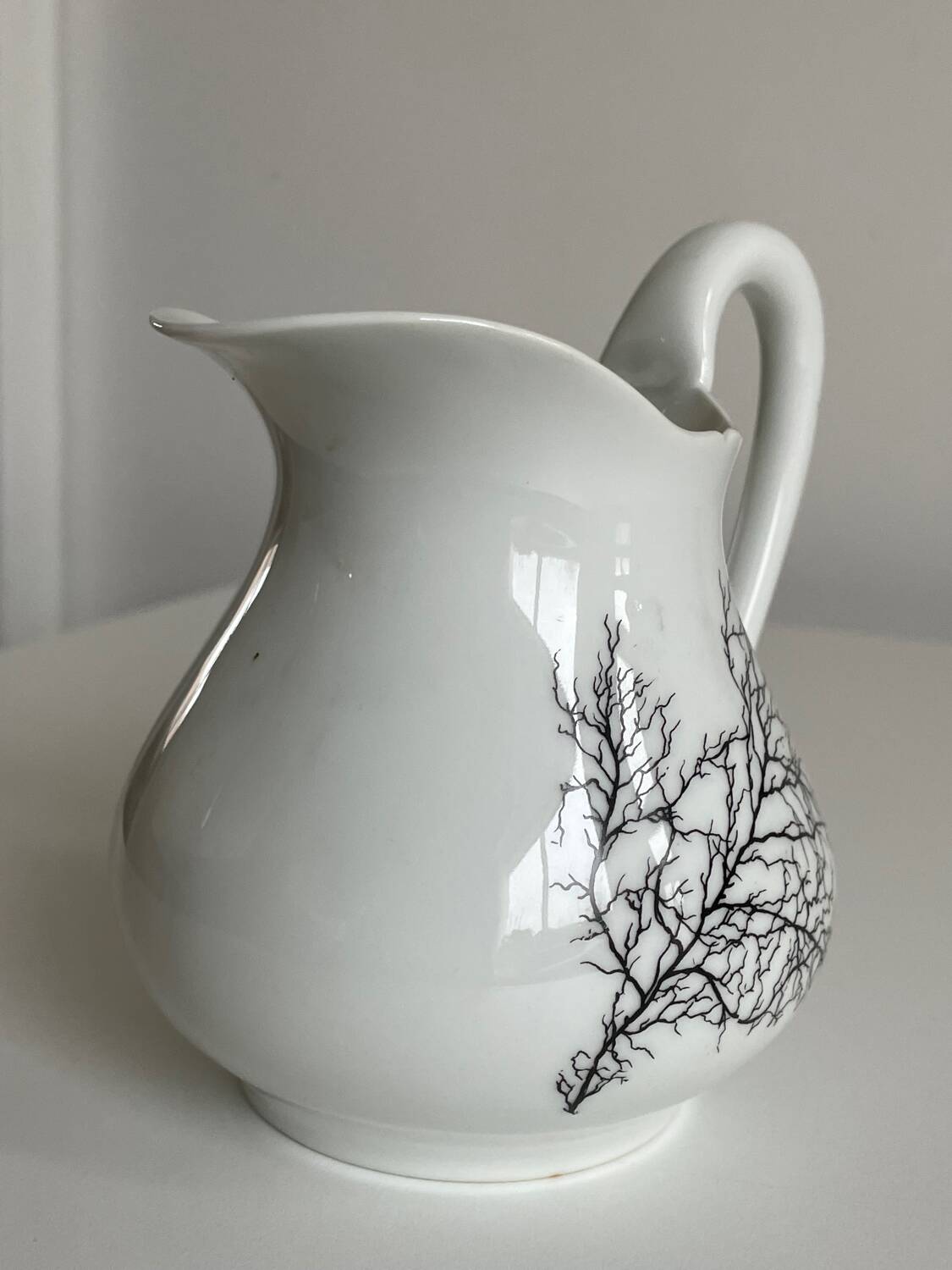 “Black Coral” milk jug – A. Giraud & Brousseau, Limoges – signed Fra