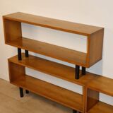 Vintage shelf with modular wooden boxes, 1960s