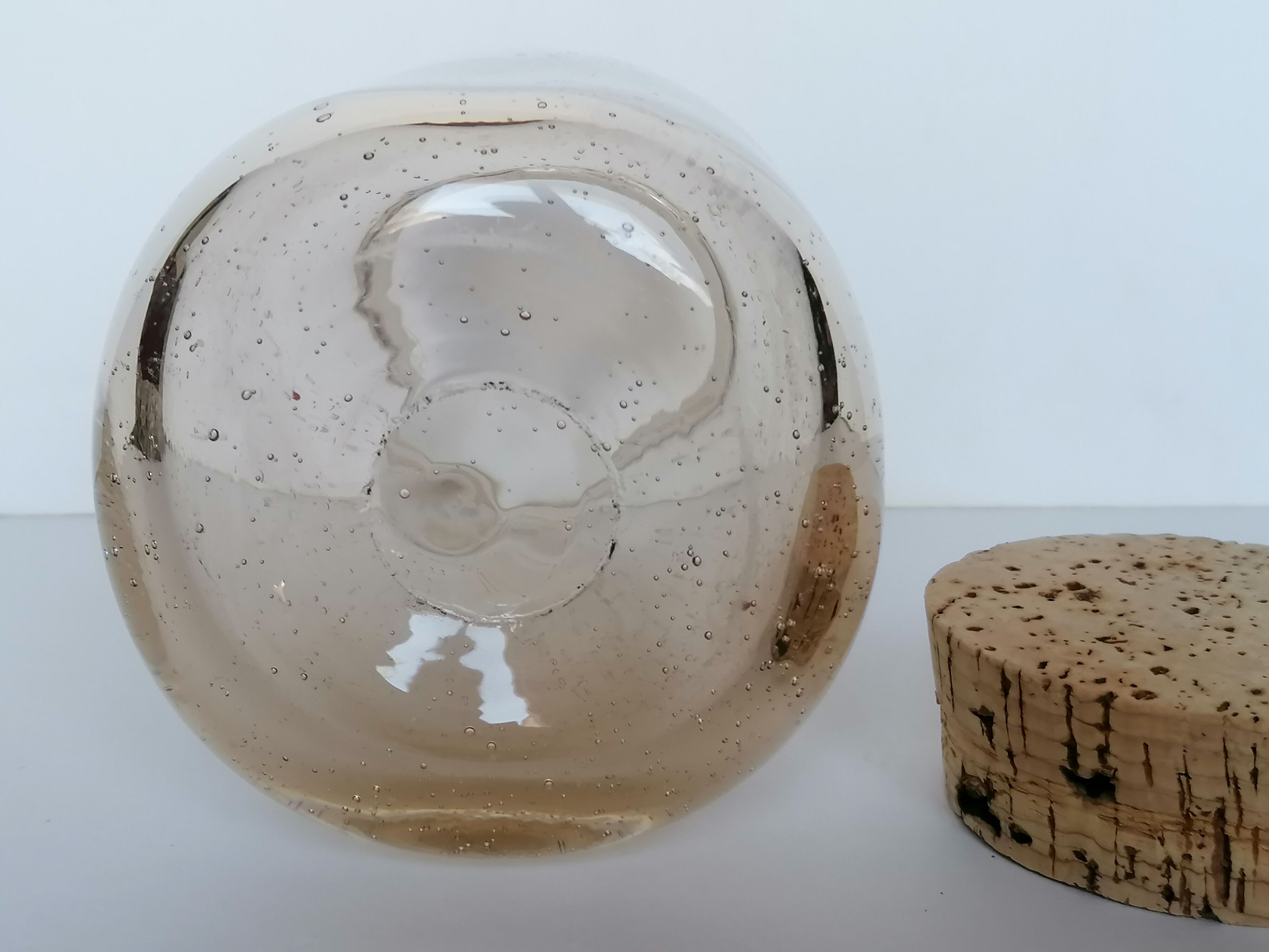 Bocal verre bullé et soufflé