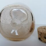 Blistered and blown glass jar