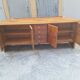 Vintage Sideboard in in Walnut Root and Maple Wood with Brass Details, 1940s