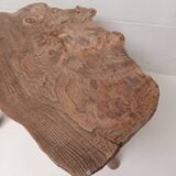“Tree trunk” coffee table in raw wood from the 70s
