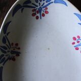Red and blue Art Deco plate Clotilde HBCM