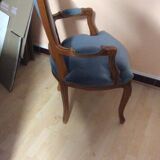 Velvet bedroom armchair