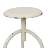 Industrial Antique Metal Doctor's Stool Lab Stool Early 20th Century
