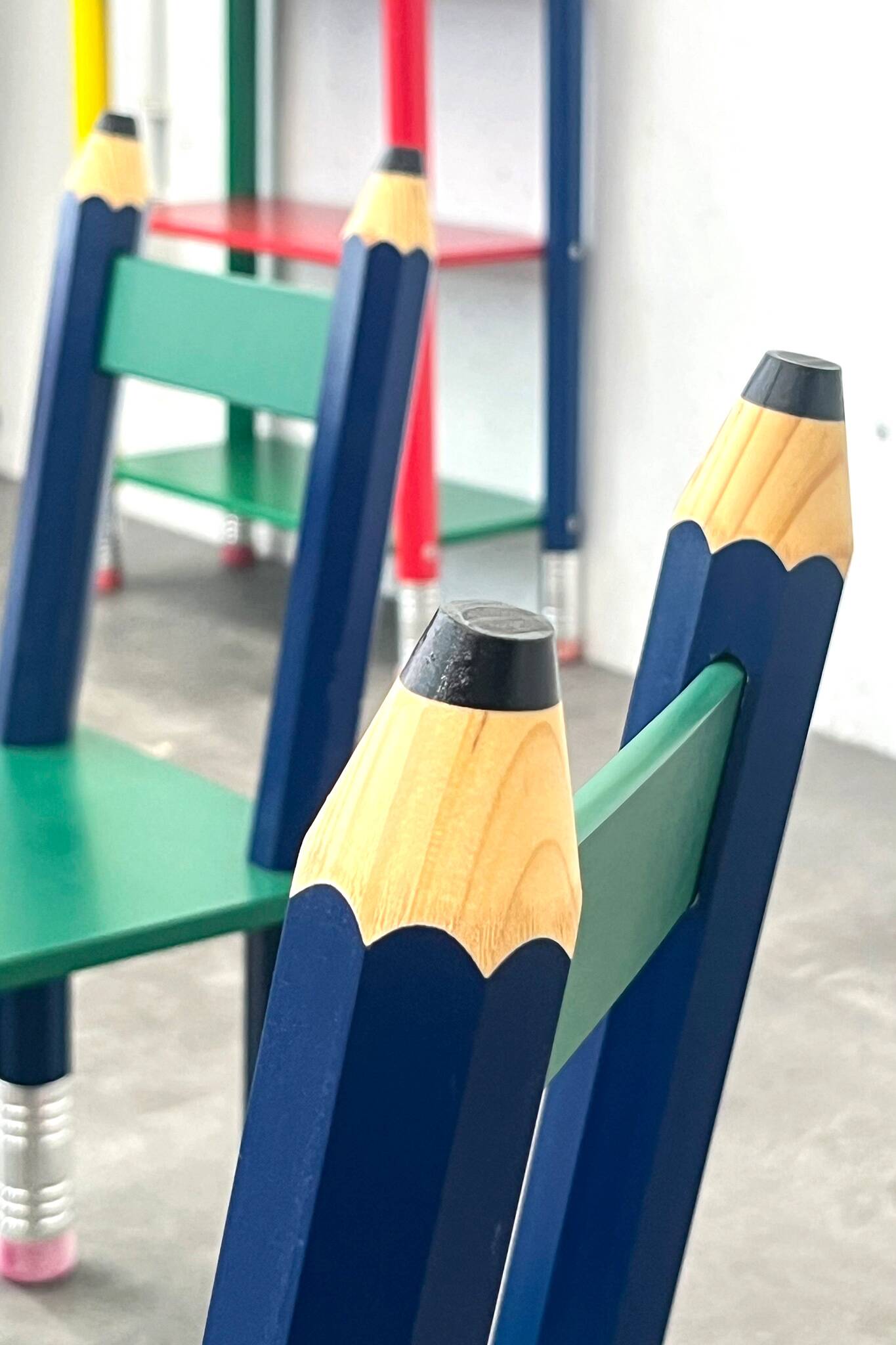 Vintage coloured pencil furniture set – IKEA x Pierre Sala